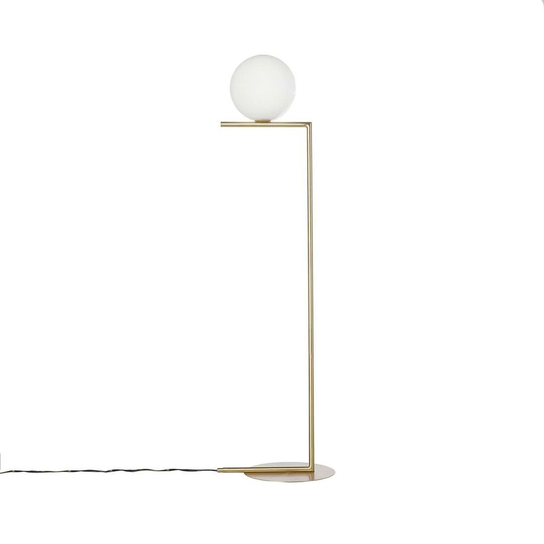 Modern Brass Ball Floor Lamp | France and Son