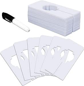 30 PCS Rectangular White Plastic Closet Dividers with a Bonus Marker, Writable and Reusable for S... | Amazon (US)