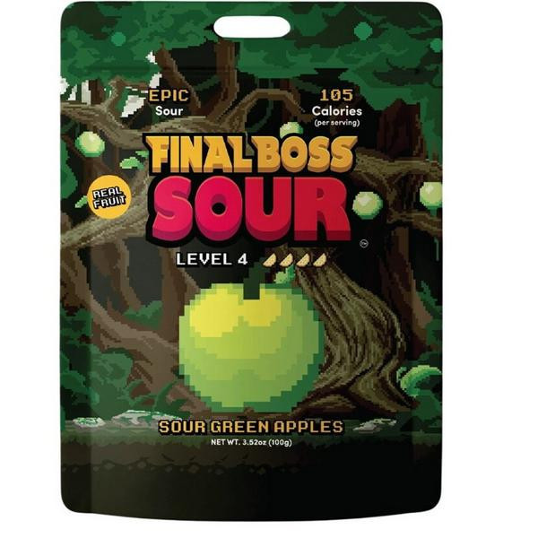 FINAL BOSS SNACKS Final Boss Sour Level 4 Green Apple Sour Fruit Chews | Scheels Sports