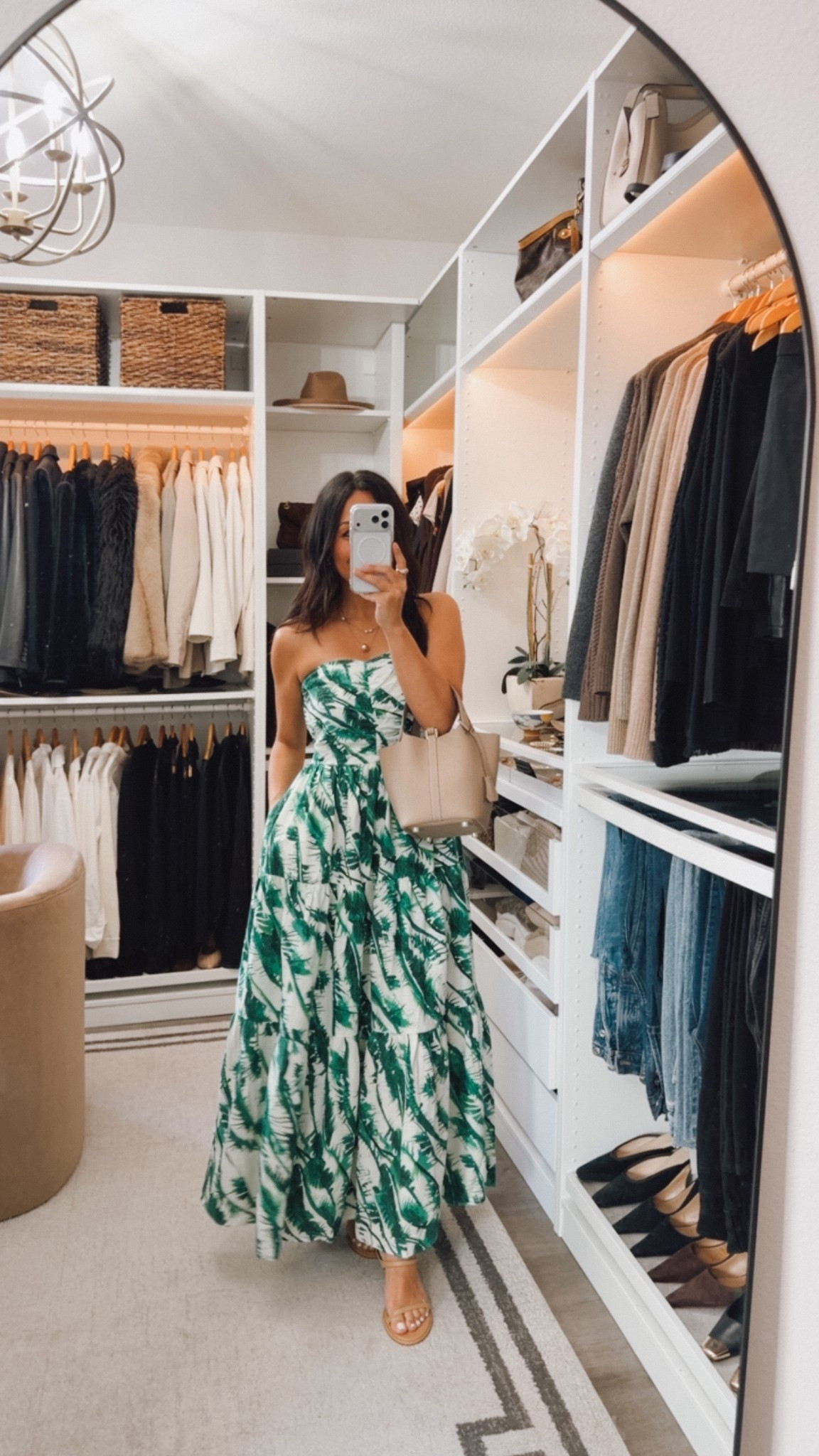 Amazing movement🙌🏽 medium weight linen dress- with back smocking to make the fit easy. So good! Fits TTS wearing a small 

#LTKootd #LTKOver40