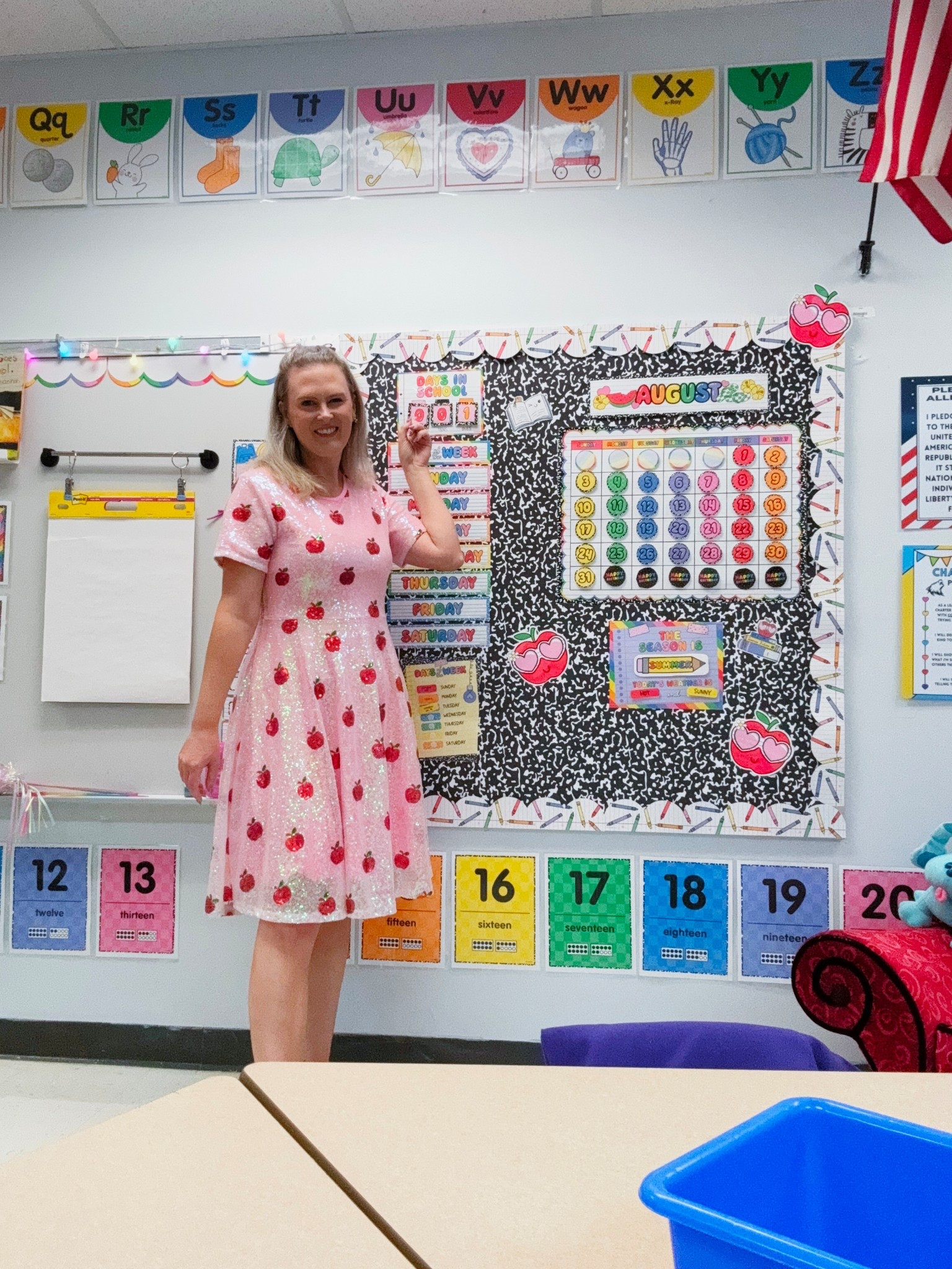 Back to school apple dress 