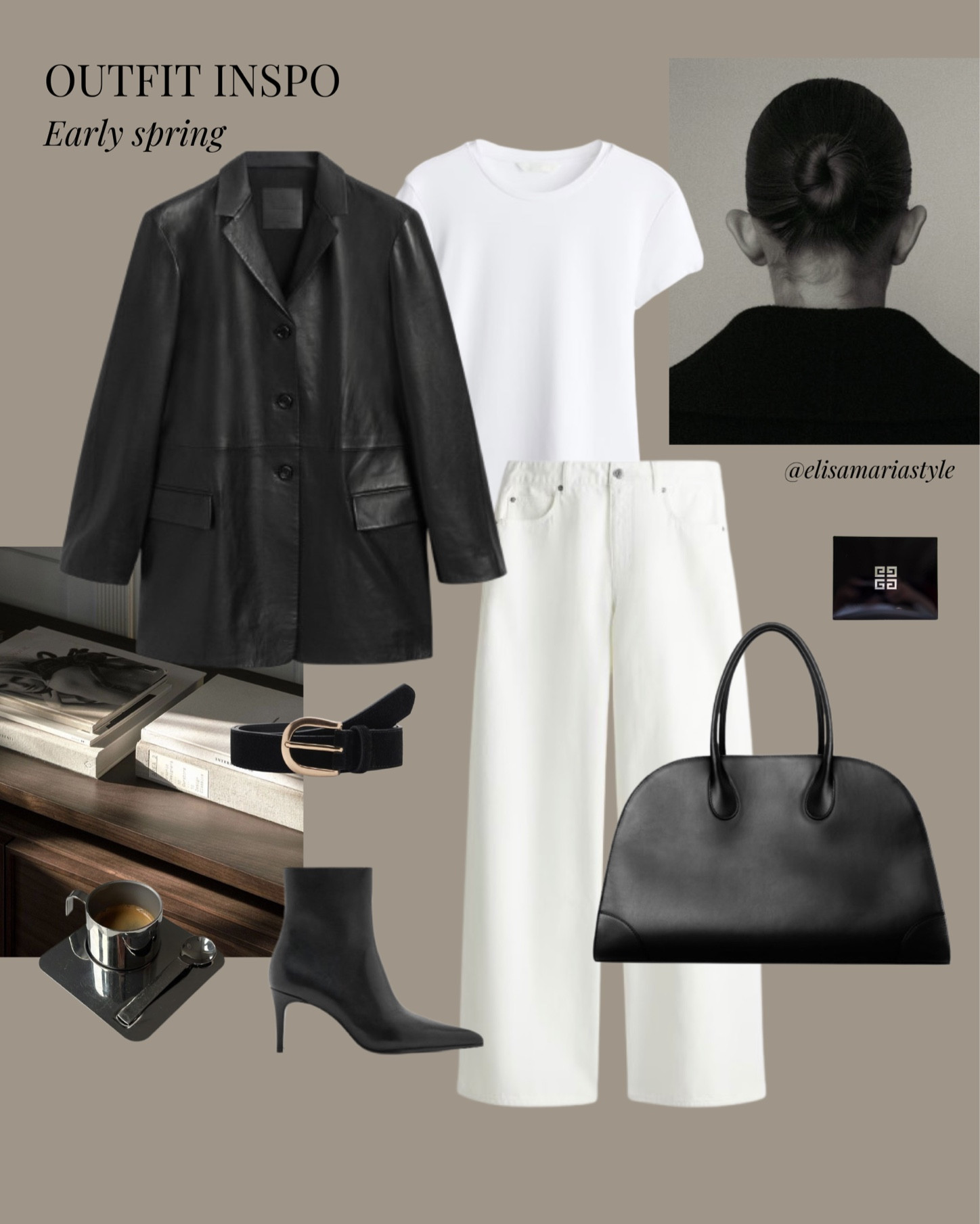 Leather blazer and white jeans outfit idea 🤍

#LTKspring