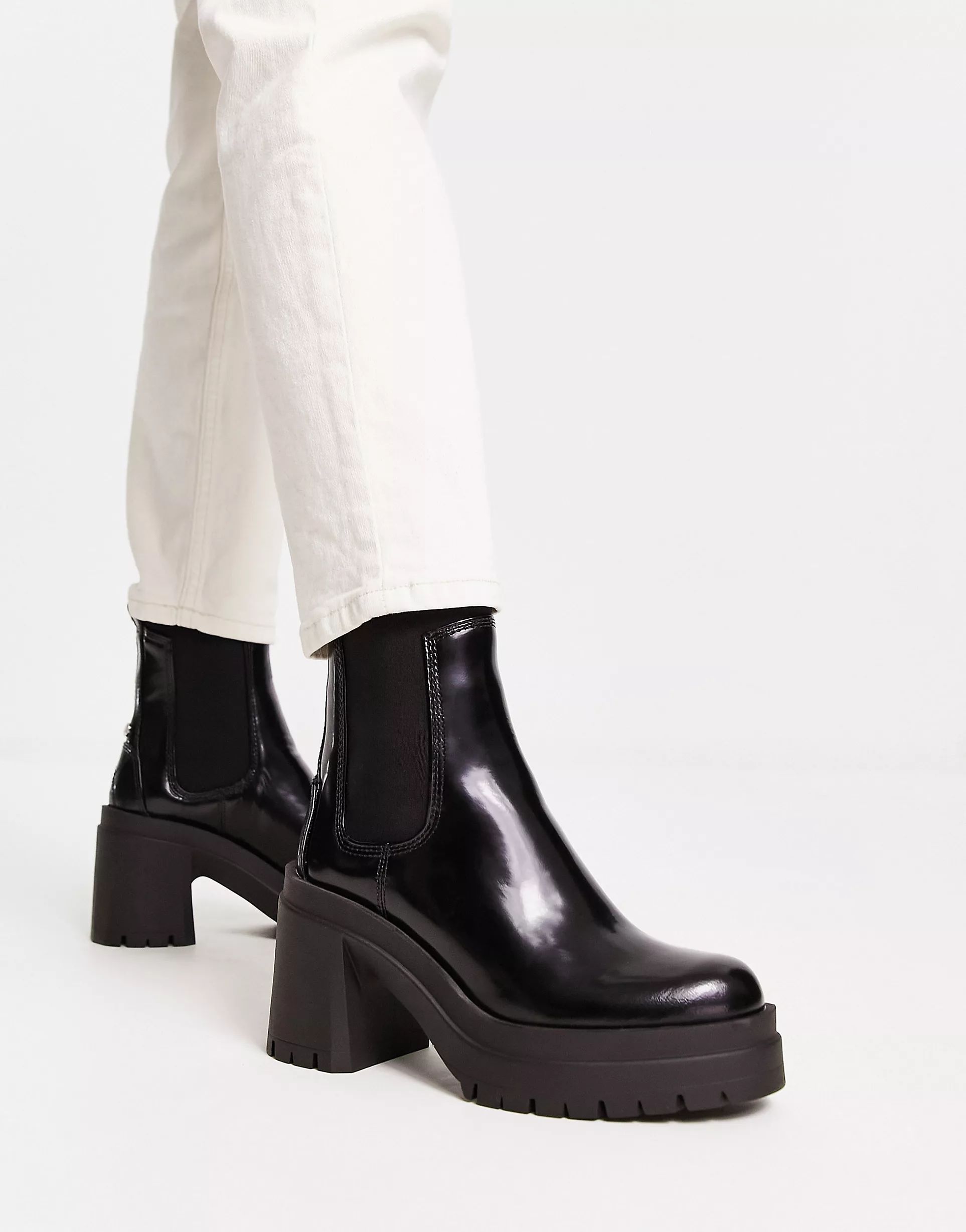 ALDO Bigmood leather chelsea boots in black | ASOS (Global)