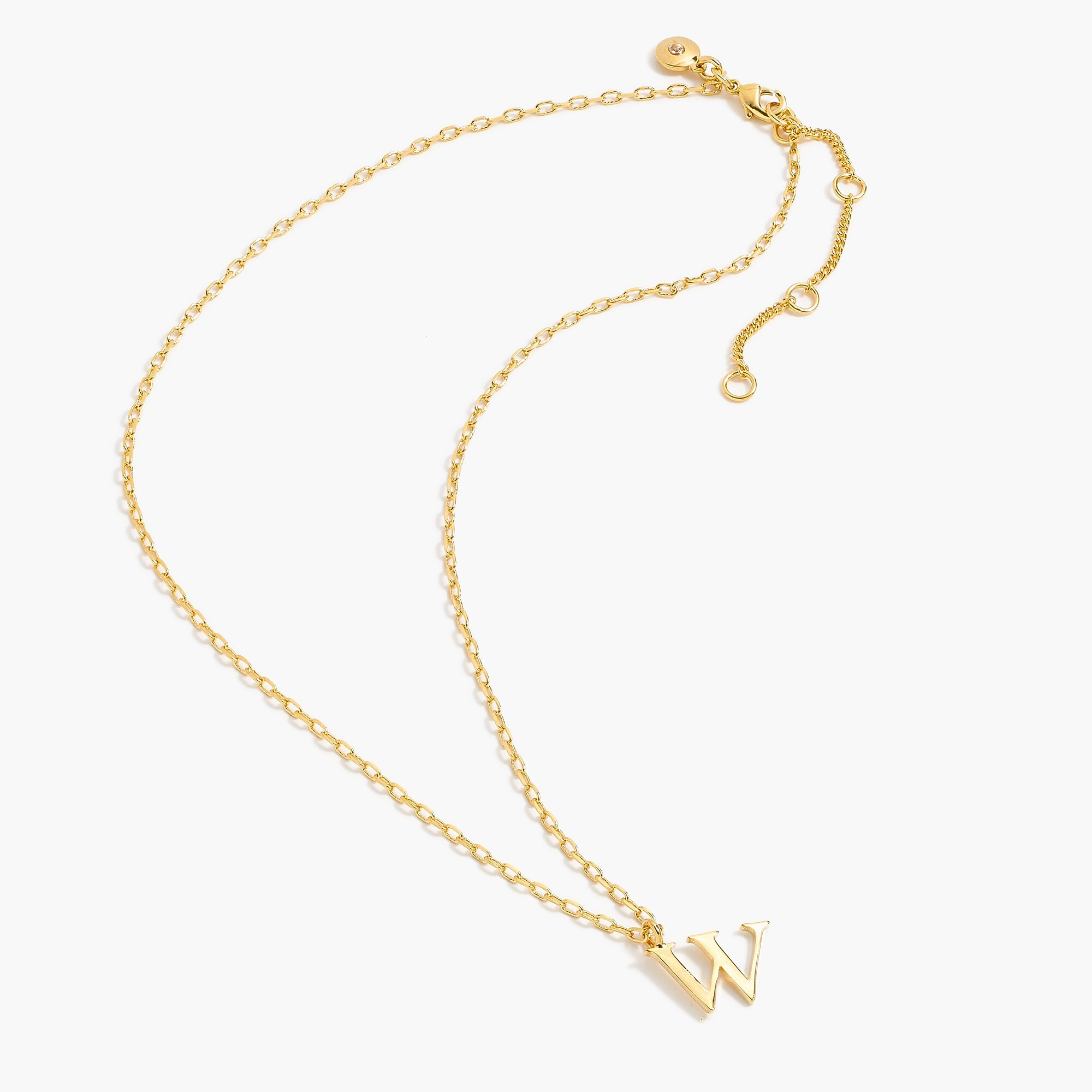 Gold letter necklace | J. Crew US