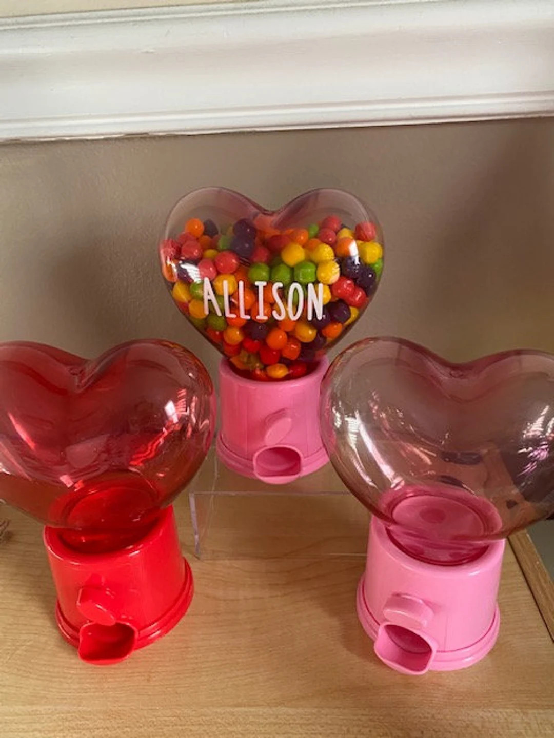 Personalized CANDY DISPENSER Heart Shaped Valentine's Day Gift for Kids Viral TIKTOK Heart Candy ... | Etsy (US)
