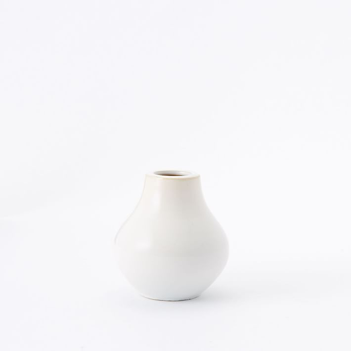 Reactive Glaze Ceramic Vases - White | West Elm (US)