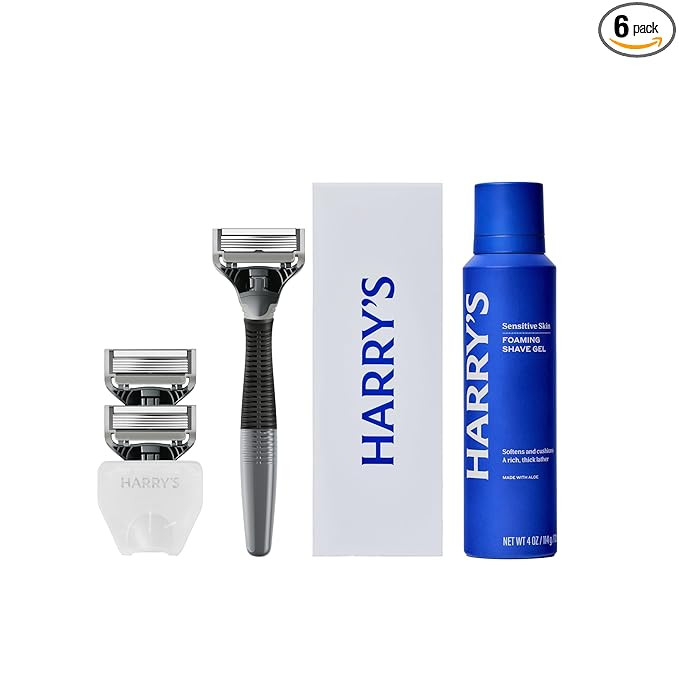 Harry's Original Shaving Kit for Men - Razor Handle, 3 Razor Blade Refills, Foaming Shave Gel, an... | Amazon (US)