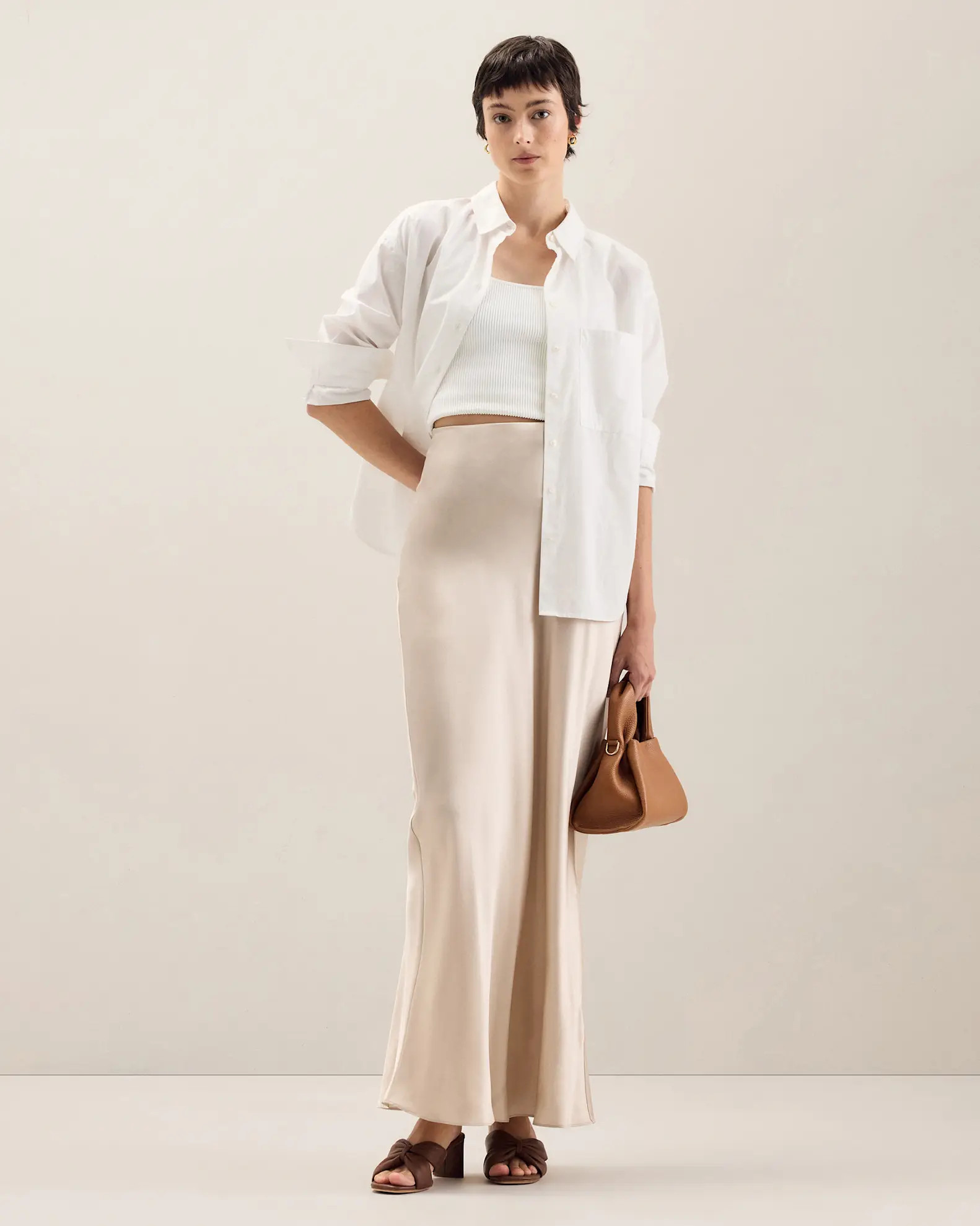 Italian Leather Twist Mid Heel Mule | Quince