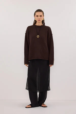 ROY CHOC LONGLINE KNIT JUMPER | DISSH