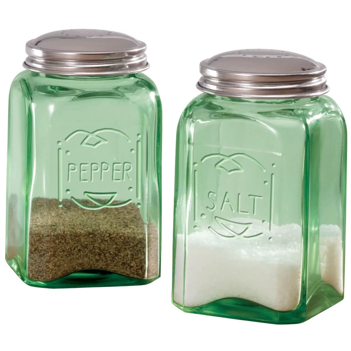 Depression Style Glass Salt and Pepper Shakers, Classic Green - Walmart.com | Walmart (US)