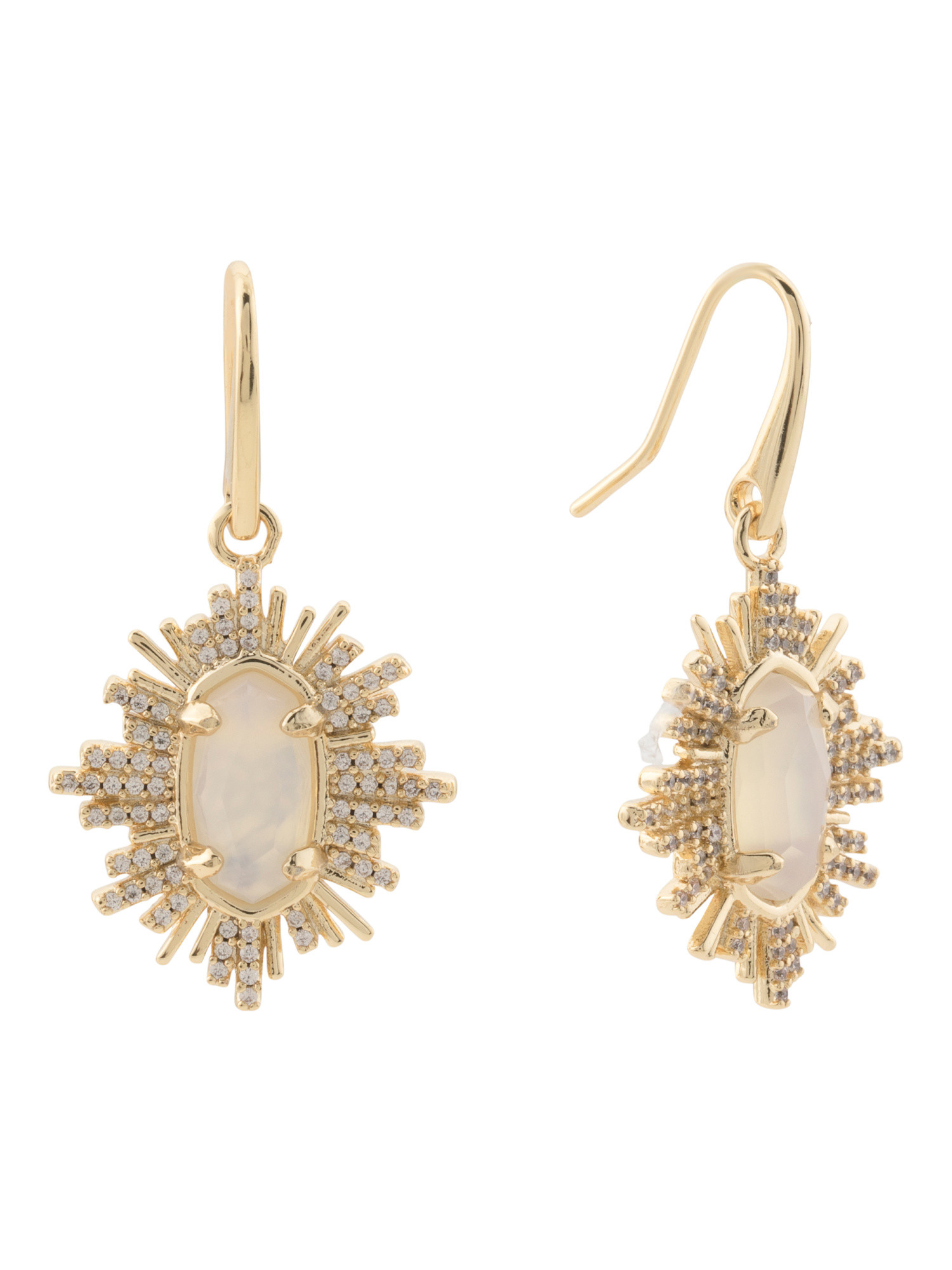Gold Irridescent Opal Grayson Sunburst Earrings | TJ Maxx