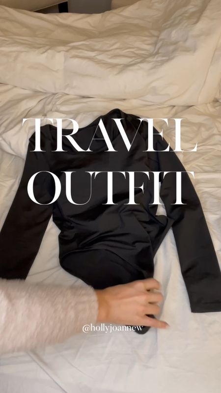 AIRPORT TRAVEL OUTFIT - Enjoy 15% off bodysuit and leggings set with code HOLLYJOANNEW!! Holiday Travel Look, Puffer Vest, Nike Air Max 90 Sneakers, Black Outfit, Neutral Style, Athleisure, Gold Jewelry, #HollyJoAnneW

#LTKCyberweek #LTKstyletip #LTKtravel