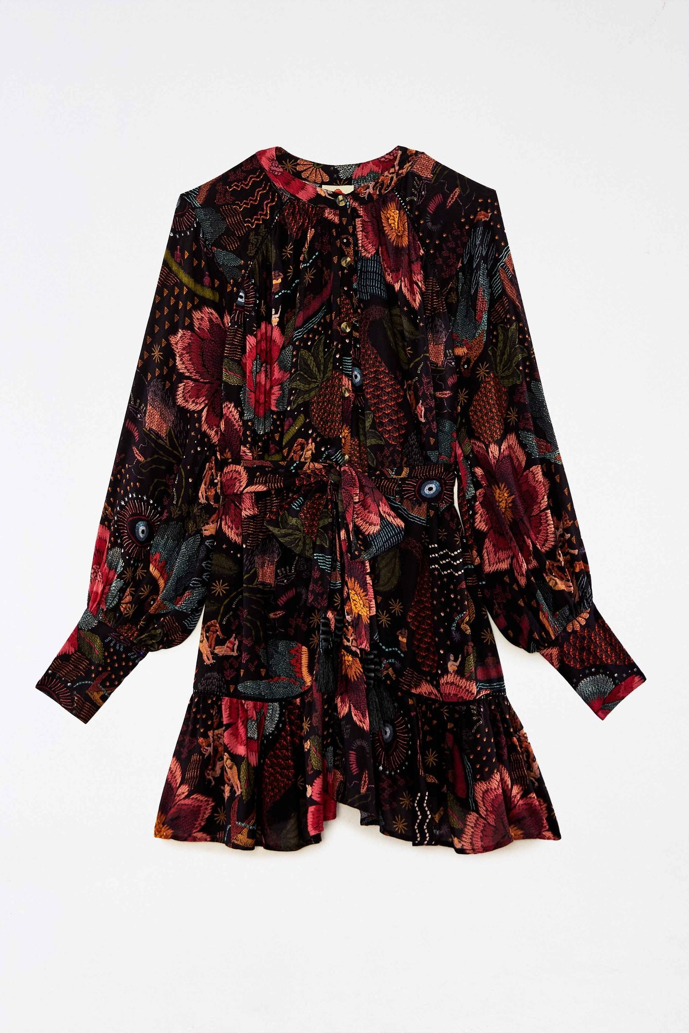 BLACK RIVER CREATURES MINI DRESS | FarmRio (US)