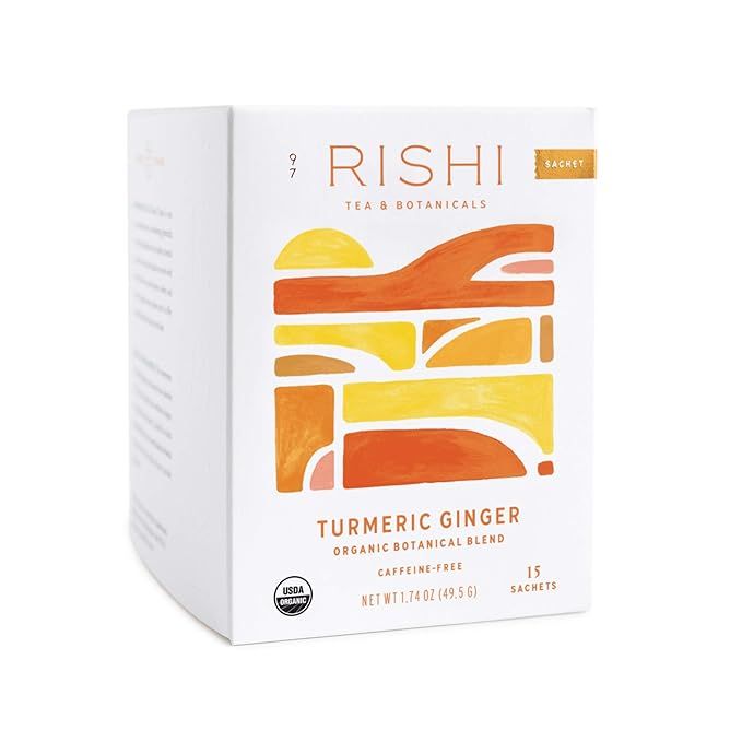 Rishi Tea Turmeric Ginger Herbal Tea | Immune Support, USDA Certified Organic, Caffeine-Free, Ayu... | Amazon (US)