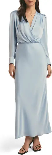 The Nita Long Sleeve Satin Maxi Dress | Nordstrom