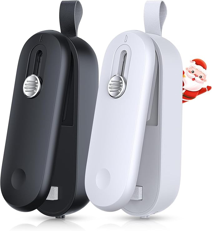 FEPPO 2 Pack Bag Sealer, Mini Bag Sealer 2 in 1 Handheld Chip Bag Sealer Heat Seal and Cutter wit... | Amazon (US)