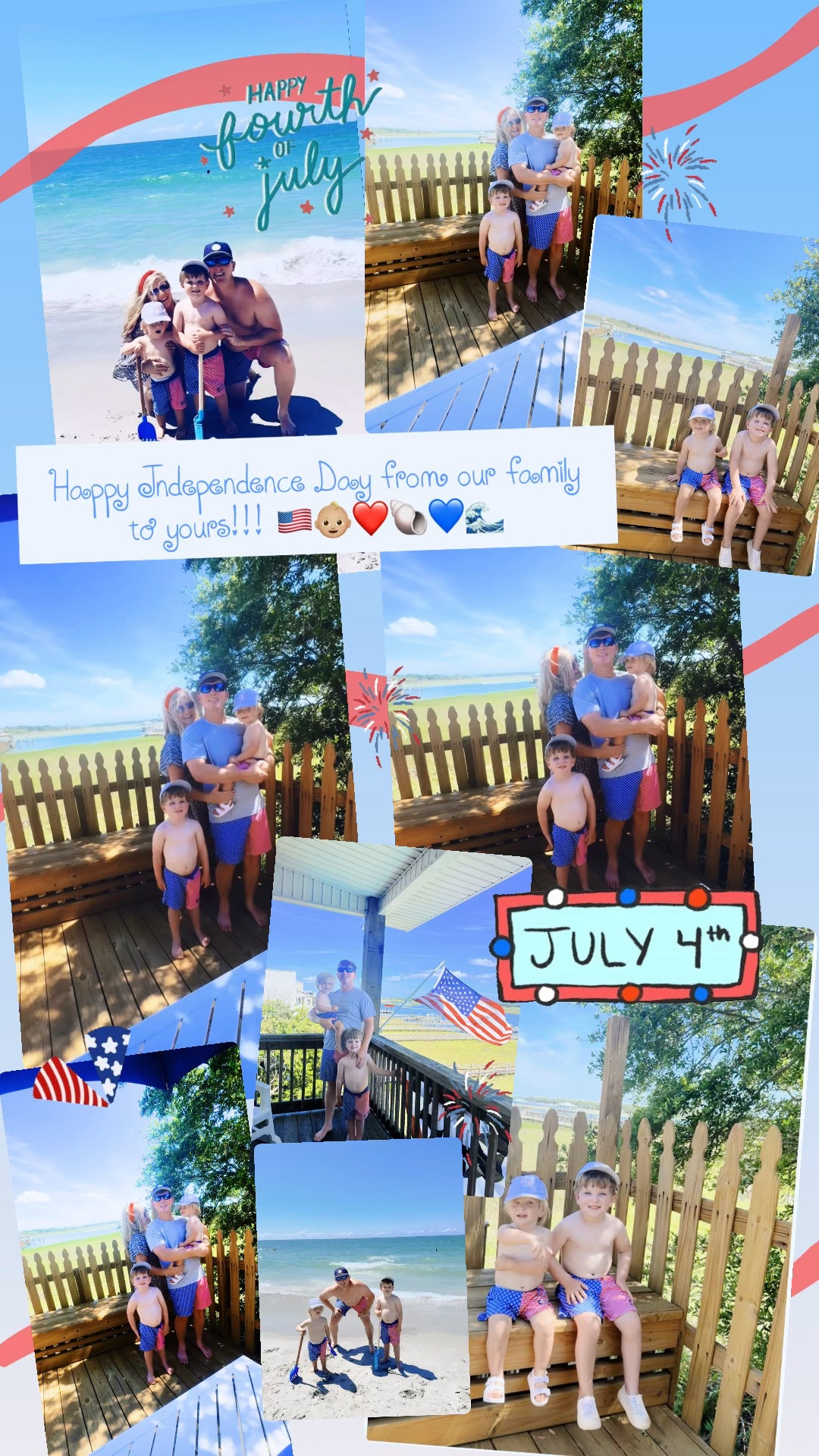 Happy Jndependence Day from our family to yours!!! 🇺🇸👶🏼❤️🐚💙🌊