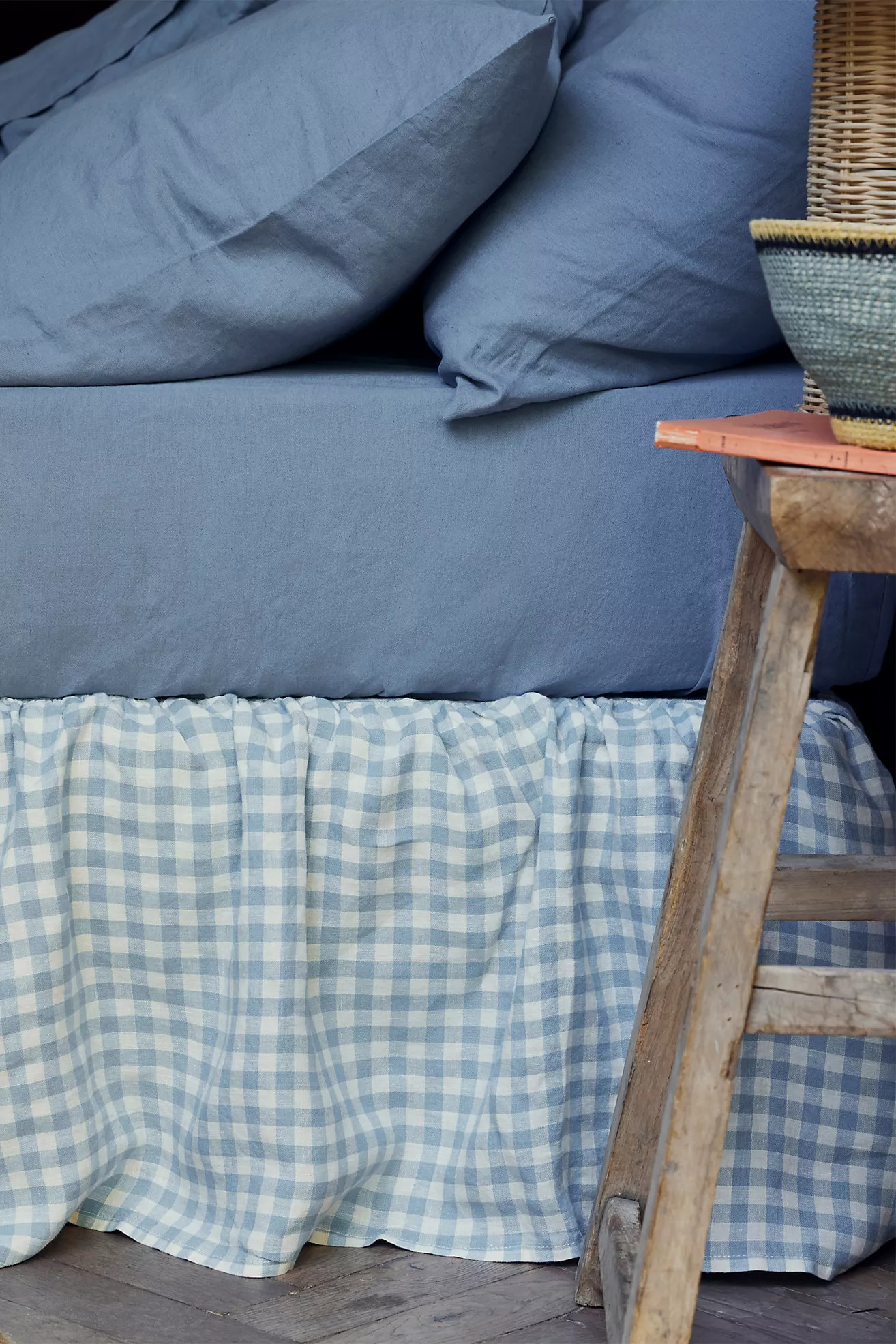 Piglet in Bed Linen Blend Bed Skirt | Anthropologie (US)