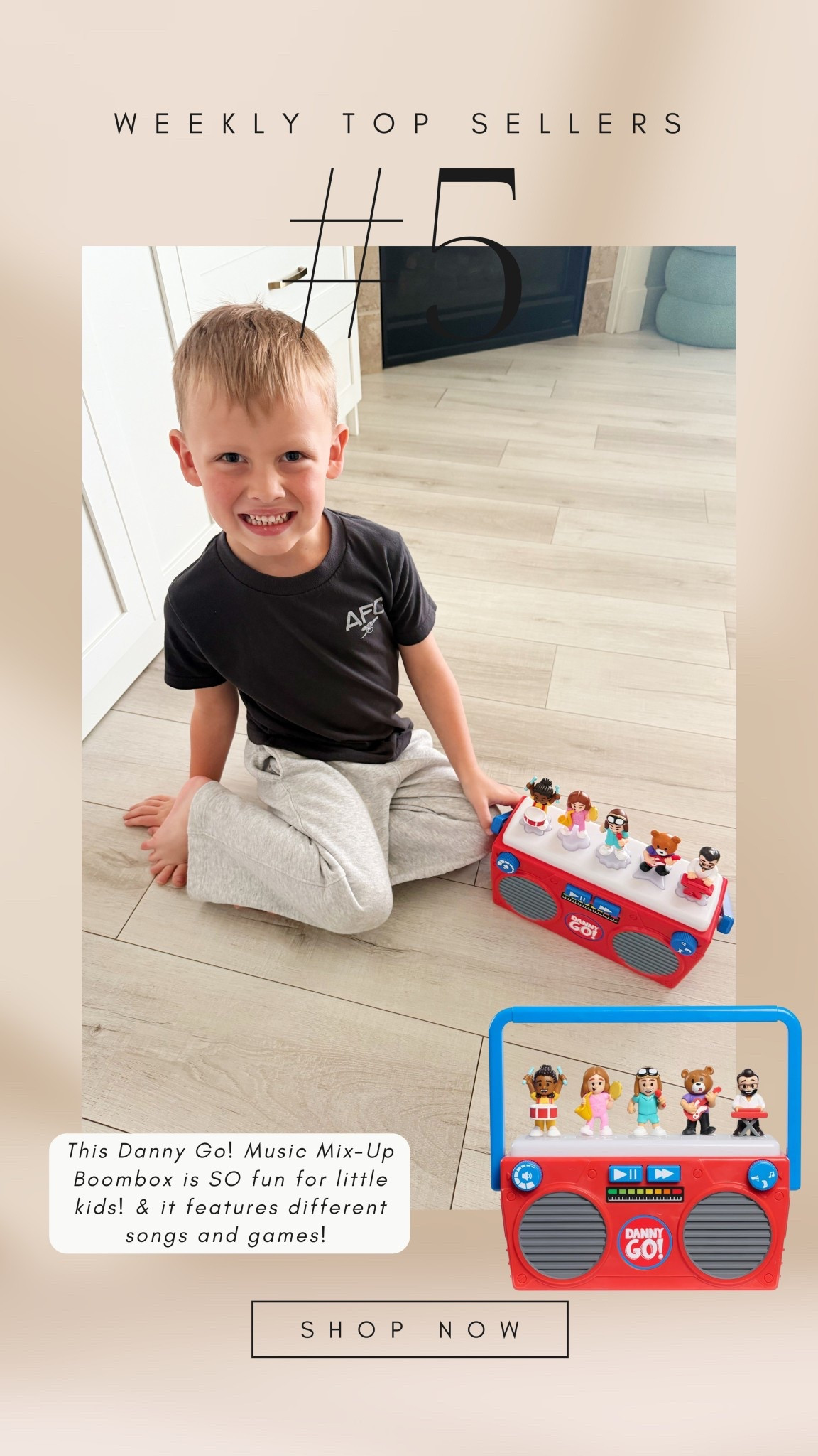 This Danny Go! Music Mix-Up Boombox is SO fun for little kids! & it features different songs and games! 

#LTKSeasonal #LTKKids #LTKSaleAlert