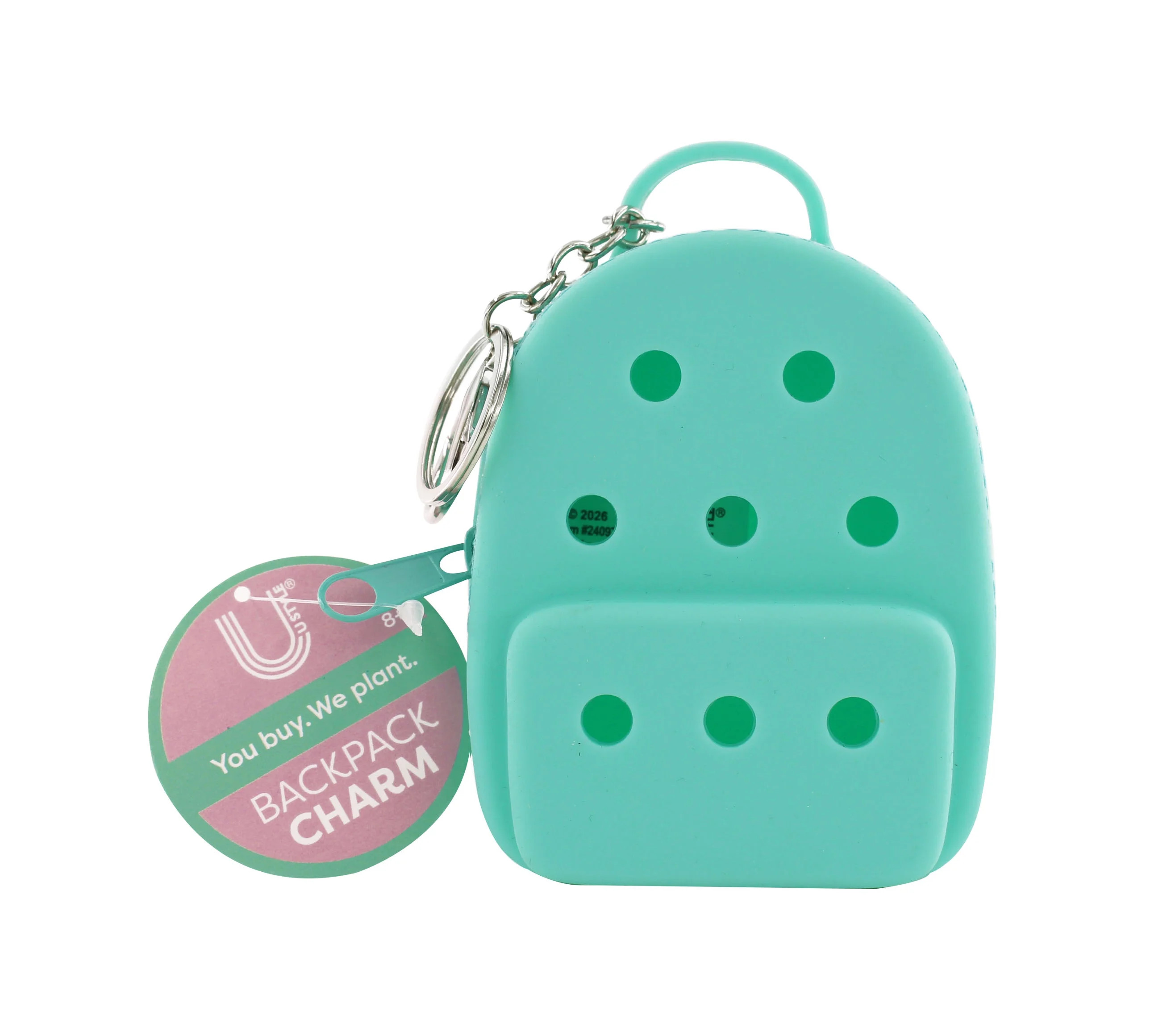 U Style Soft Silicone Mini Backpack Keychain, Mint Green | Walmart (US)