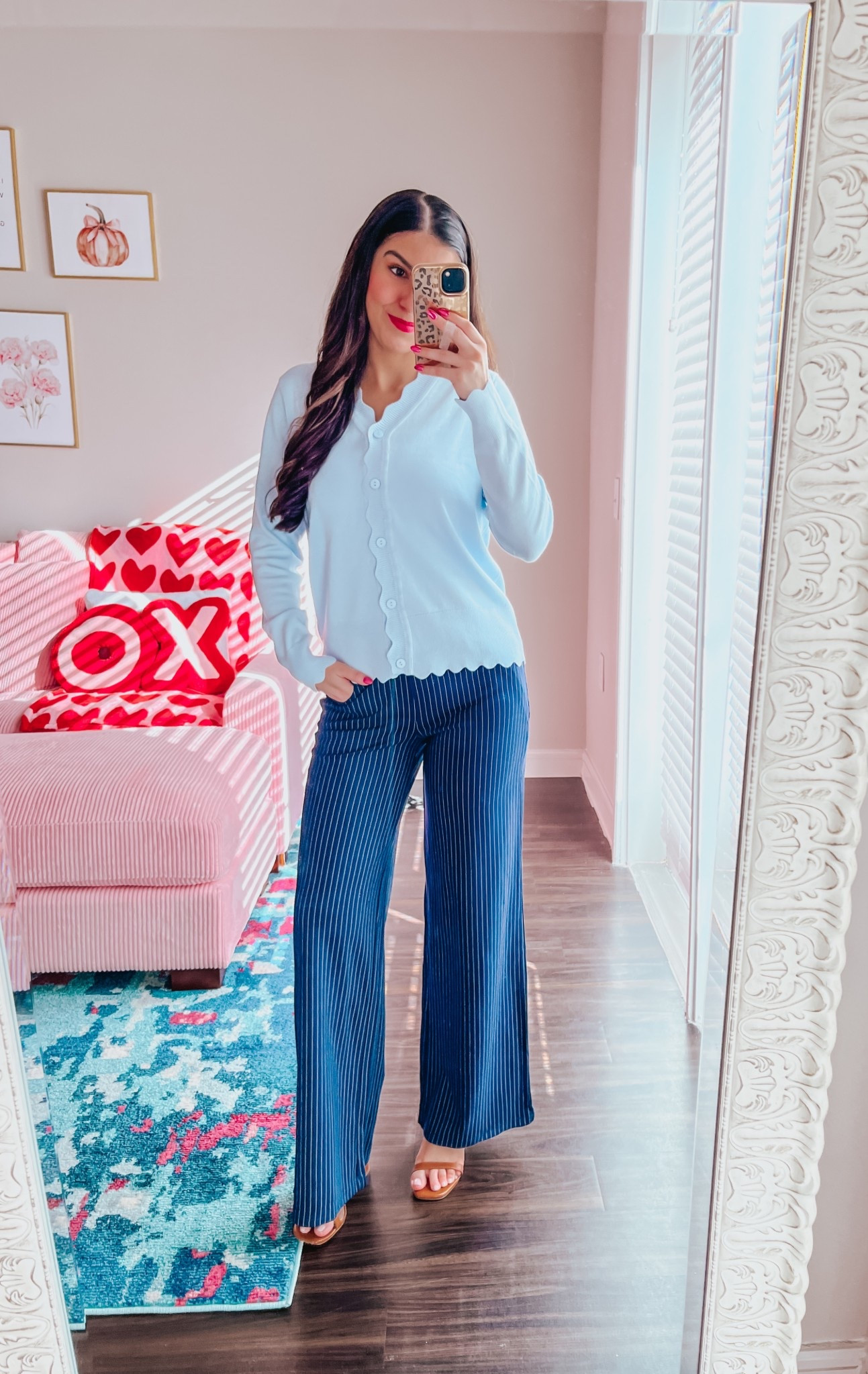 Amazon Work Wear 💙🩵 Scalloped Cardigan and stripe dress pants from Amazon. Cardigan is super soft and dress pants are flattering and easy to pull on. True to size! 


#LTKSeasonal #LTKWorkwear #LTKmomlife