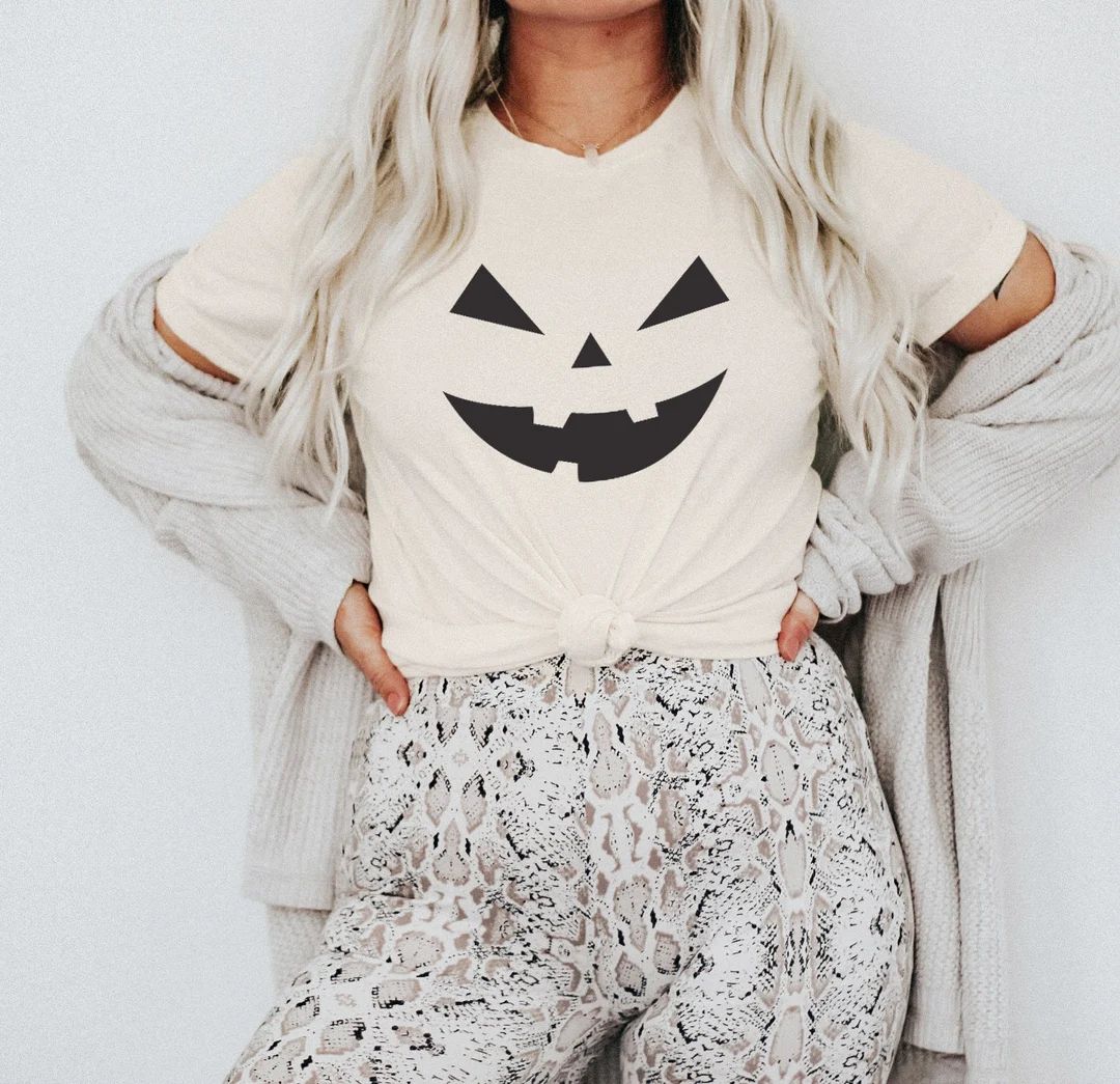 Halloween Shirts for Women Jack-o-lantern Shirt Womens - Etsy | Etsy (US)