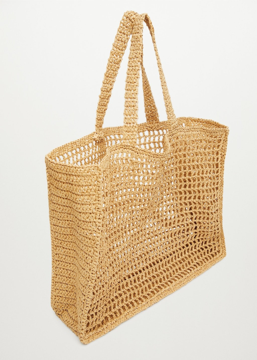 Raffia shopper bag | MANGO (UK)