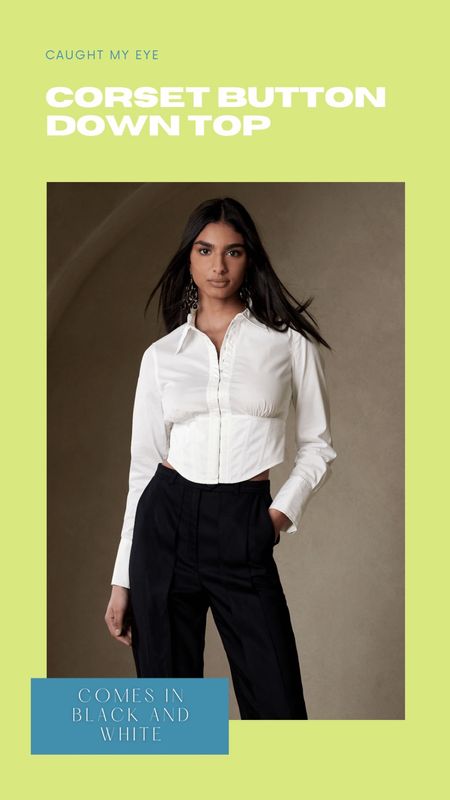 The perfect day-to-night corset button down shirt! 

#LTKstyletip #LTKworkwear