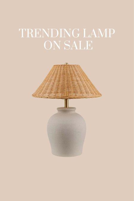 Trending Wayfair lamp on sale! Table lamp. Ceramic lamp. Wicker lamp shade. @wayfair 

#LTKsalealert #LTKhome