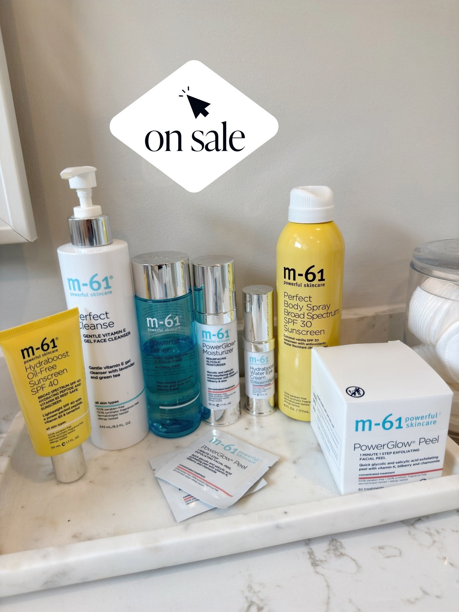25% off  M61 products (seen in yesterdays skincare reel) are on sale 🚨 run don’t walk! 💕 Also on sale are the best-selling power peel pads

#LTKSaleAlert #LTKBeauty