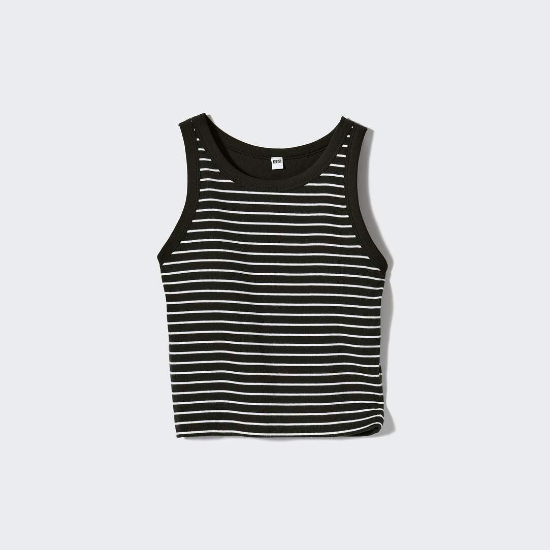 Ribbed Cropped Fit Sleeveless Bra Top | UNIQLO (UK)