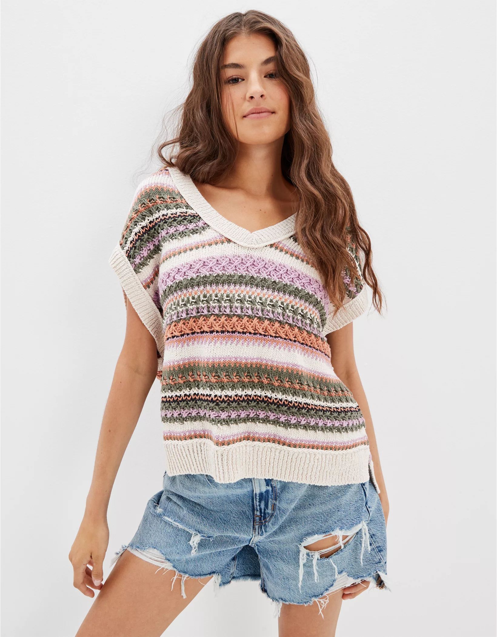 AE Oversized Sweater Vest | American Eagle Outfitters (US & CA)