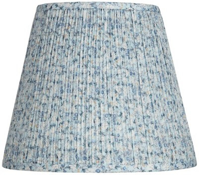 Springcrest Collection Hardback Pleated Empire Lamp Shade Blue White Floral Medium 8" Top x 13" B... | Target