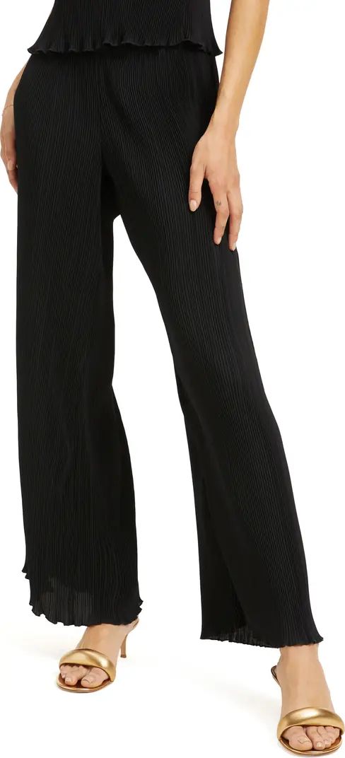 Good American Plissé Wide Leg Pants | Nordstrom | Nordstrom