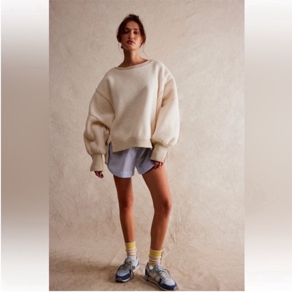 Free People NWT Cozy Camden Sweatshirt Size S, M, L & XL in Vanilla Ice Cream | Poshmark