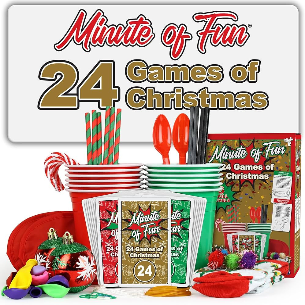 Funwares Minute of Fun, 24 Days of Christmas - 24 Fun Christmas-Themed Minute to Win It Games & C... | Amazon (US)