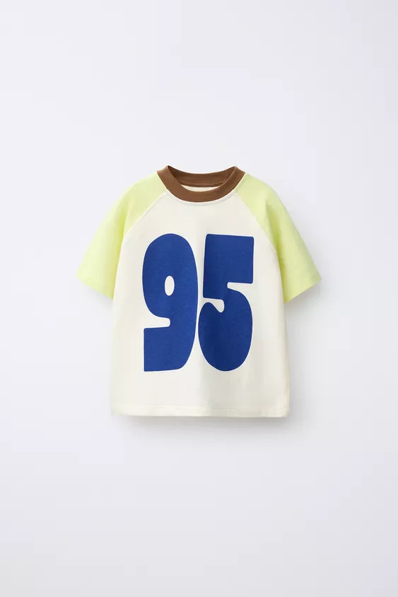 NUMBERED RAGLAN SLEEVE T-SHIRT | Zara US