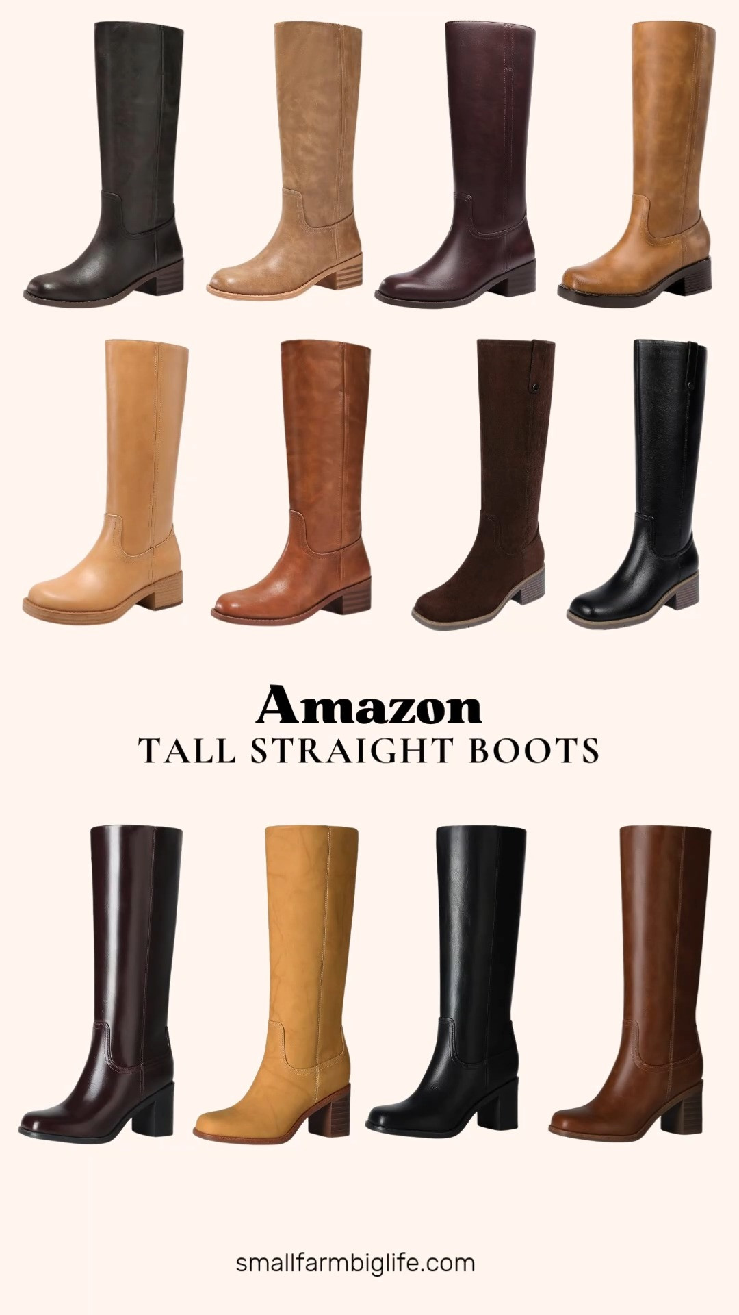 Tall Straight Boots For Fall

Knee high boots are one of the easiest ways to pull a fall outfit together, and this roundup has a color for every wardrobe. The square toe chunky block heel boots come in red brown, light brown, dark chocolate brown, and burgundy, all with a comfortable low block heel that makes them easy to wear all day.

For something with a little more detail, the platform chunky block heel riding boots come in tan and a fun yellow banana shade, both with a side zipper for easy on and off. The square toe chunky knee high boots are another great option, available in reddish brown, yellow banana, burgundy, and black, perfect for building out fall outfits women can wear from work to weekend.

If you love a riding boot with extra hardware, the chocolate brown suede and black knee high boots with a metal rivet pull tab bring in a slightly edgier, equestrian inspired look, great for business casual workwear or a date night outfit.

#kneehighboots #falloutfits #tallboots #workoutfits #fallfashion 

 #LTKootd #LTKOver40 #LTKWorkwear