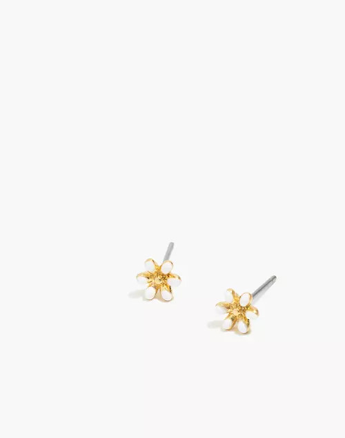 Enamel Daisy Stud Earrings | Madewell