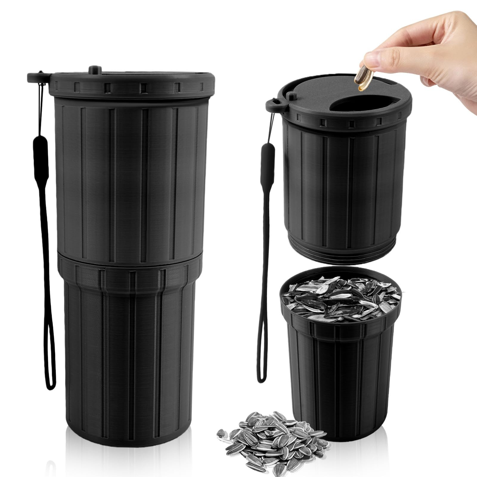 Portable Sunflower Seed Spit Cup, with Seed Organizer & Shell Storage, Snack Nuts Serving Bowl fo... | Amazon (US)