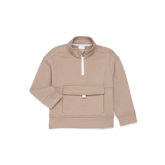 Wonder Nation Toddler Boys Quarter Zip Pullover, Sizes 12M-5T - Walmart.com | Walmart (US)