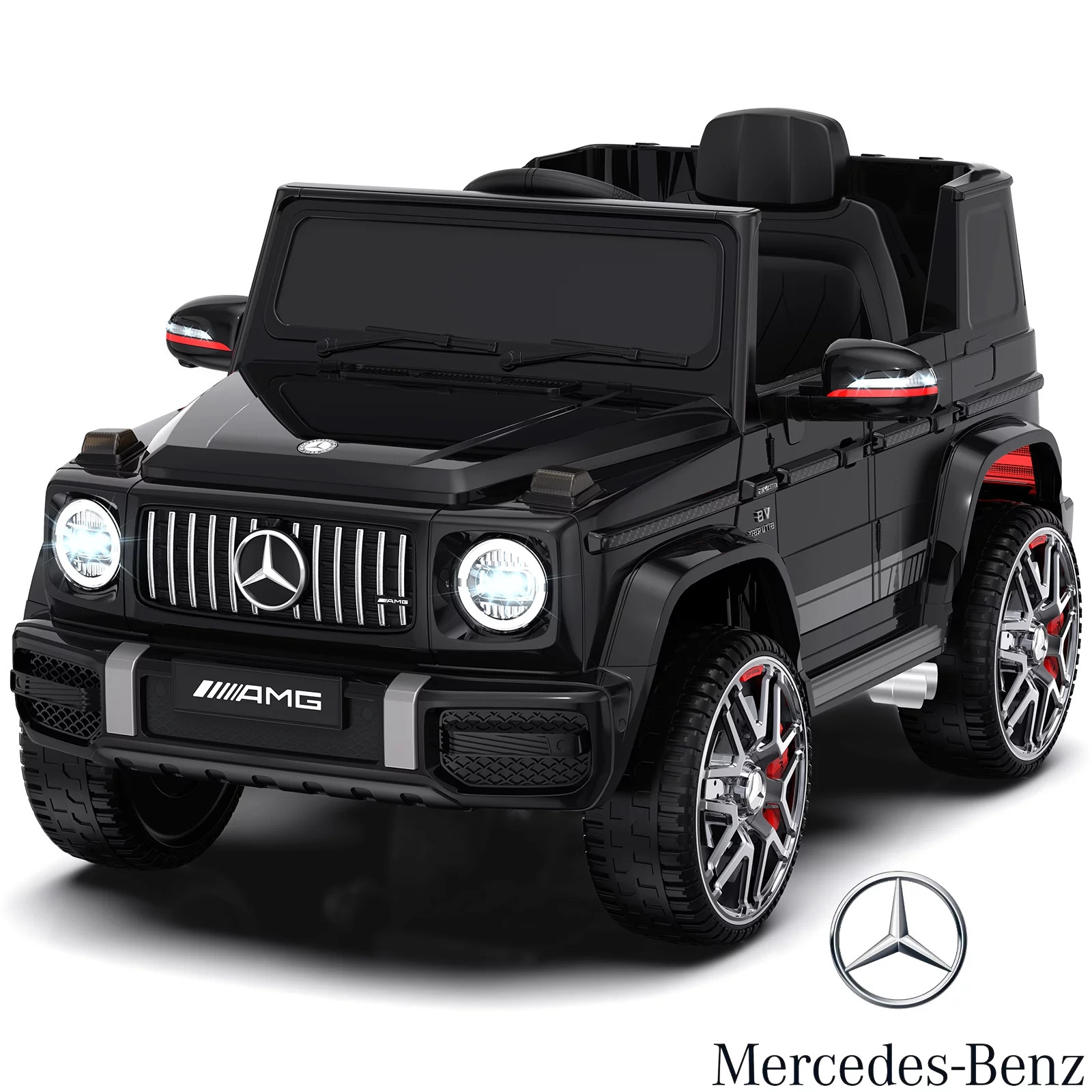 12V Mercedes-Benz G63 Licensed Powered Ride on Toy Car w/ Remote Control, Low Battery Voice Promp... | Walmart (US)