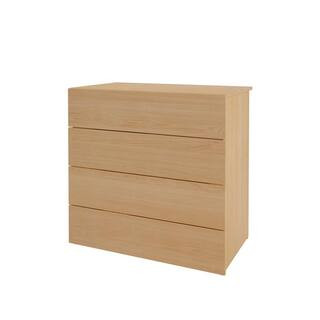 4-Drawer Natural Maple Dresser 31 x 31.75 x18.75 | The Home Depot