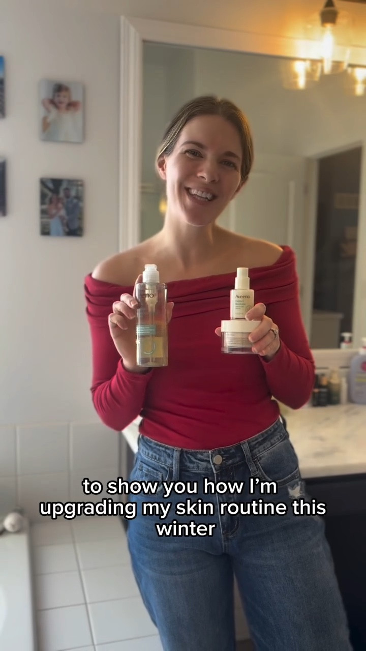 #ad My new and improved skin care routine with @aveenous is saving my skin this winter 🧖🏼‍♀️🧴🤭

I love all three of these products and how lightweight they are! My skin is feeling more hydrated than ever ✨ Easy as: cleanser, serum, then moisturizer… making it simple for busy moms to add into their routine ☺️

Comment SHOP for details to be sent directly to you or find them at your local @walmart! 🛍️

#gifted #toddlermom #skincare #aveeno