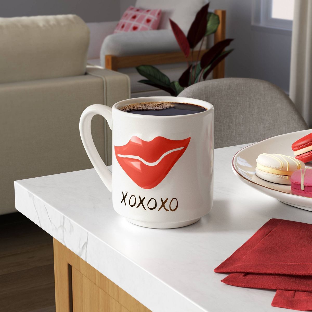 15oz Valentine's Day Figural Embossed Lip Mug - Threshold™ | Target