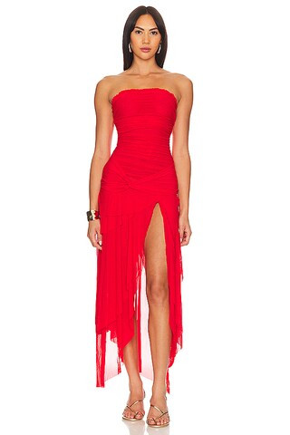 GUIZIO Lyla Twist Dress in Poppy from Revolve.com | Revolve Clothing (Global)