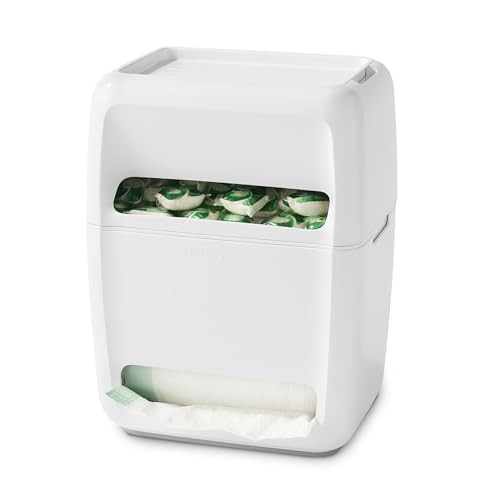 YouCopia SinkSuite Bag & Pod Dispenser, Standing Garbage Bag and Dishwasher Pod Organizer with Removable Lids for Storage, Speckled White | Amazon (US)