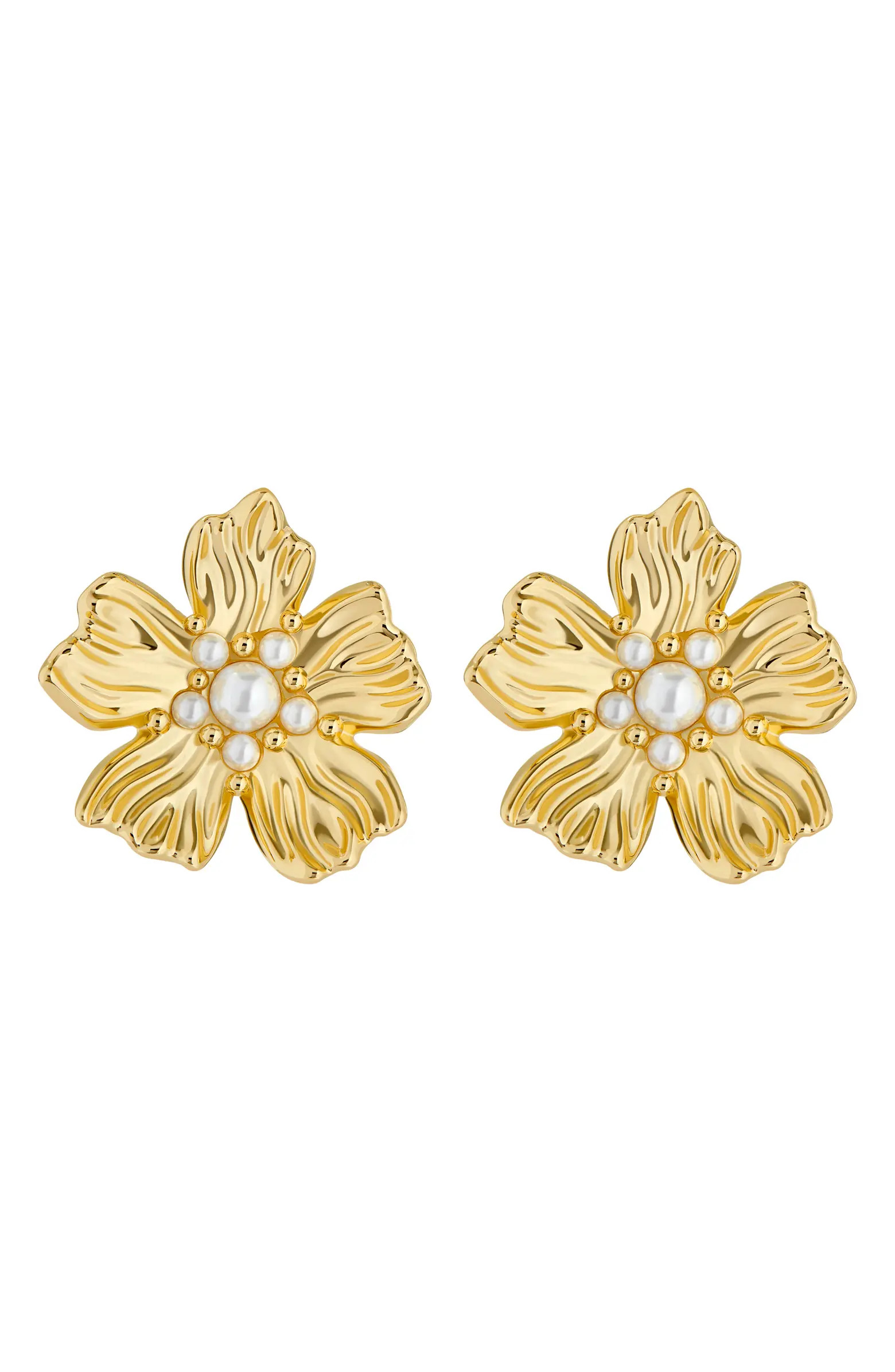 Petarie Flower Statement Stud Earrings | Nordstrom