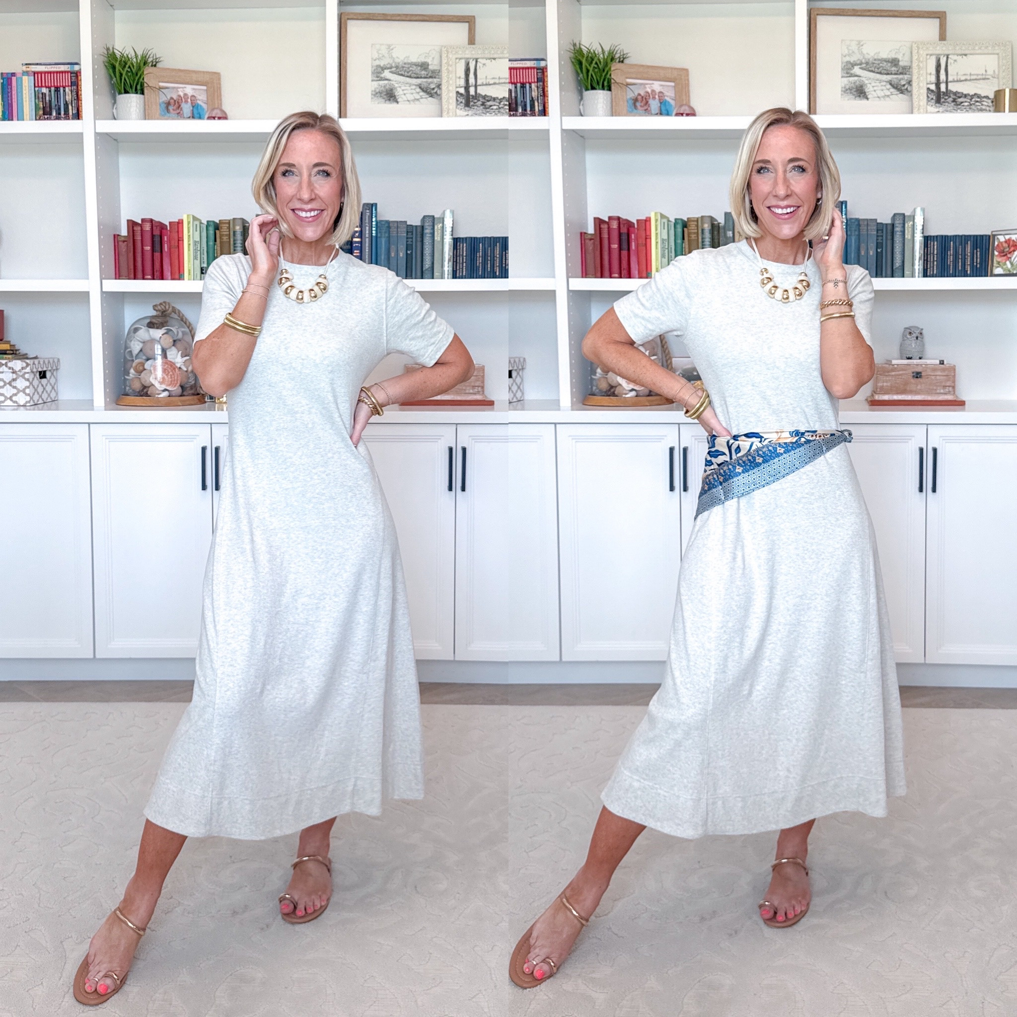 Walmart - 5 dresses under $20:  Seamed Cotton Midi Dress - size XS. $15.98. 5 colors. 
 

 

#LTKOver40 #LTKSeasonal