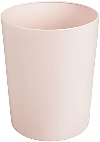 mDesign Metal Wastepaper Bin — Compact Metal Bathroom Bin — Round-Shaped Rubbish Basket for H... | Amazon (UK)